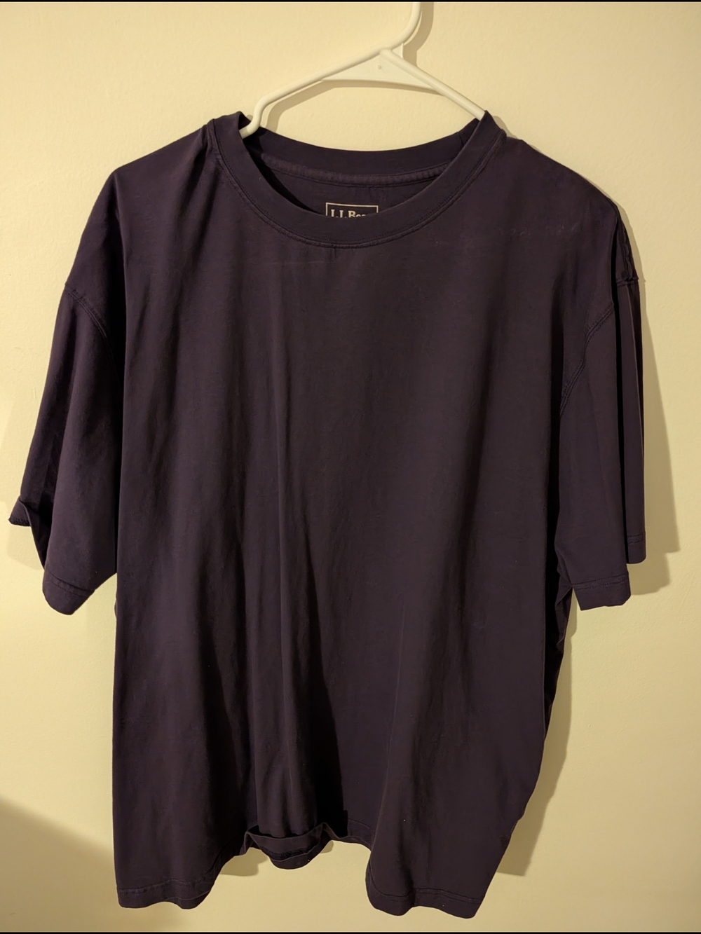 L.L. Bean Men's Short-Sleeve Crewneck T-Shirt in Dark Purple